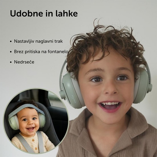 ZAZU Premium protihrupne slusalke za dojencke in malcke - Green