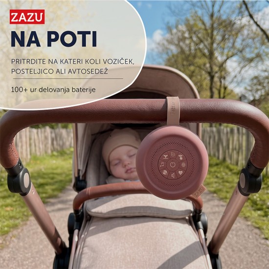 ZAZU Prenosna naprava za umirjanje Suzy Deluxe - Pink Petal - USB-C