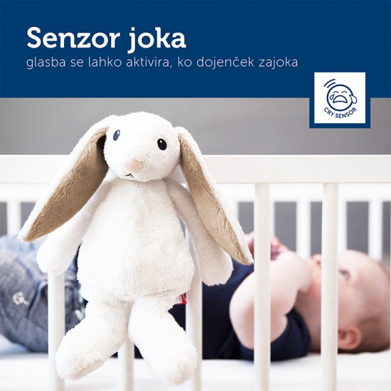 ZAZU Glasbena igrača s pomirjujočimi zvoki Zajček Bibi