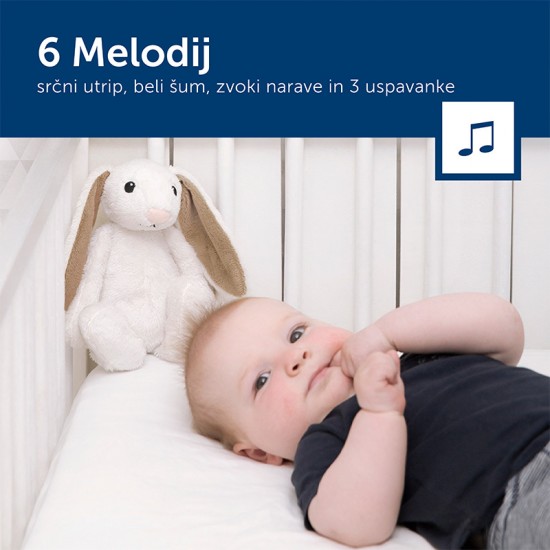 ZAZU Glasbena igrača s pomirjujočimi zvoki Zajček Bibi