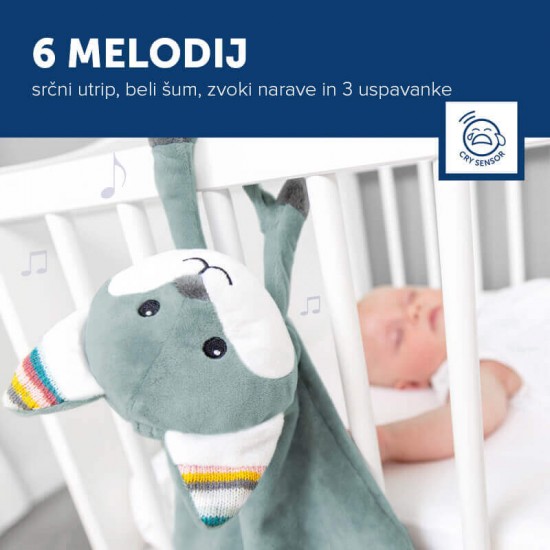 ZAZU Mehka otroška ninica s pomirjujočimi zvoki Lisjak Felix