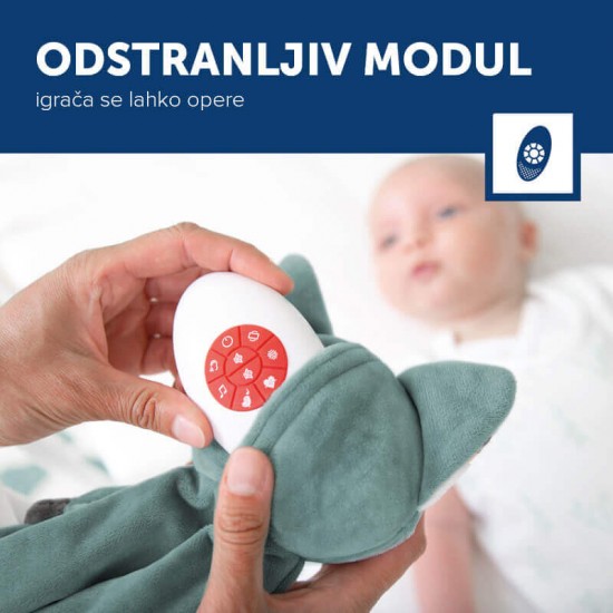 ZAZU Mehka otroška ninica s pomirjujočimi zvoki Lisjak Felix