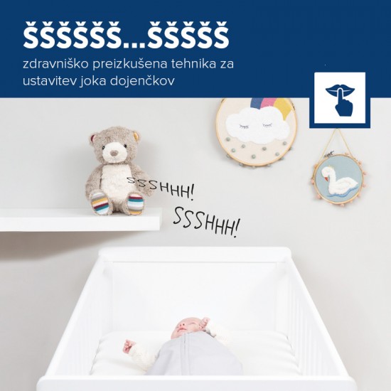 ZAZU Mehka Deluxe glasbena igrača za umirjanje Medo Bruno