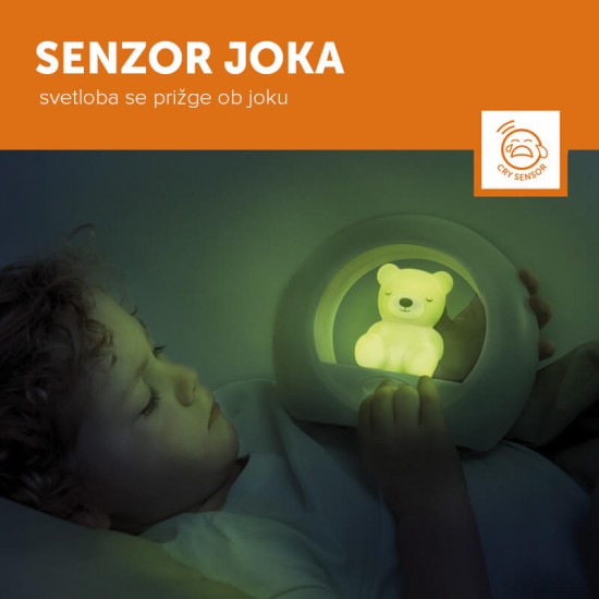 ZAZU Pametna nočna lučka Medo Billy - Green
