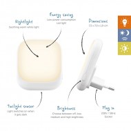 ZAZU Avtomatska LED nočna lučka s senzorjem – Bela ZAZU Avtomatska LED nočna lučka s senzorjem – Bela