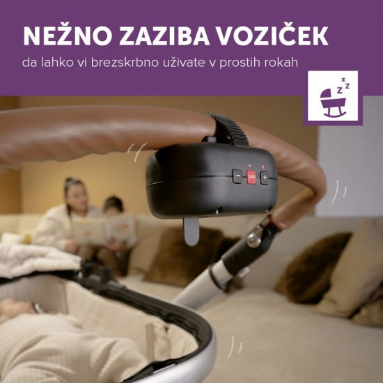 ZAZU Prenosni pripomoček za zibanje vozička Rocker Robby - Black