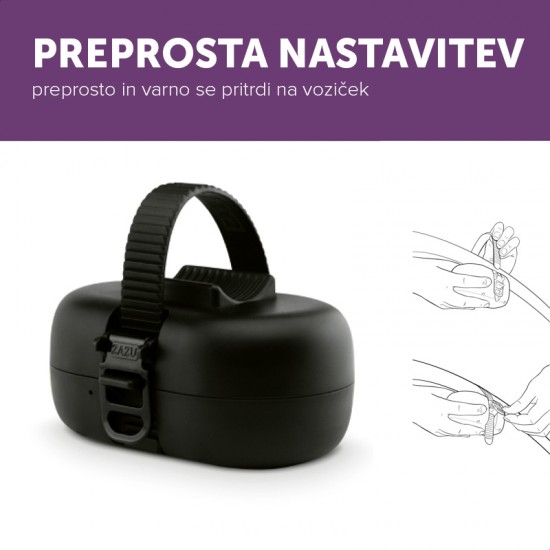 ZAZU Prenosni pripomoček za zibanje vozička Rocker Robby - Black