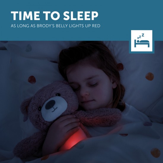 ZAZU Sleep trainer igrača z lučko in pomirjujočimi zvoki Brody - Pink