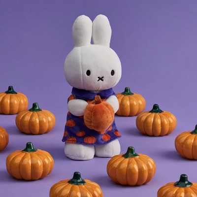 Miffy zajček mehka igrača Standing Pumpkin Dress - 23 cm - VZOREC