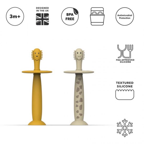 Matchstick Monkey otroška zobna ščetka s ščitnikom - VZOREC