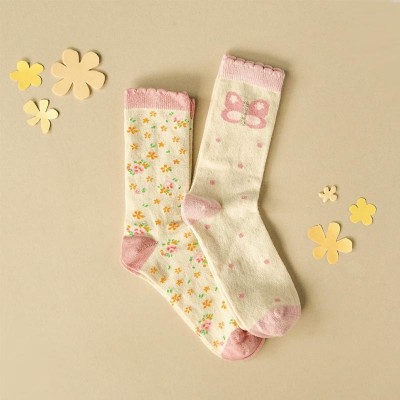 Rockahula Otroške nogavice 2pack - Tiny Blossom Butterfly (6-8 let)