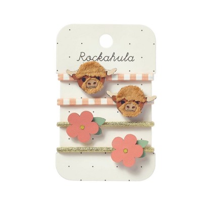Rockahula elastike za lase - Hettie Highland Cow - VZOREC