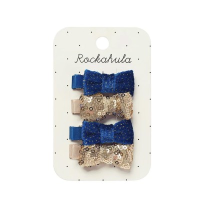 Rockahula Sponke za lase - Sequin And Velvet Mini Bow - VZOREC