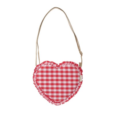 Rockahula Otroška torbica - Gingham Ruffle Love Heart - VZOREC