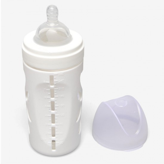 Twistshake Anti-Colic Glass Bottle 260ml - White - VZOREC
