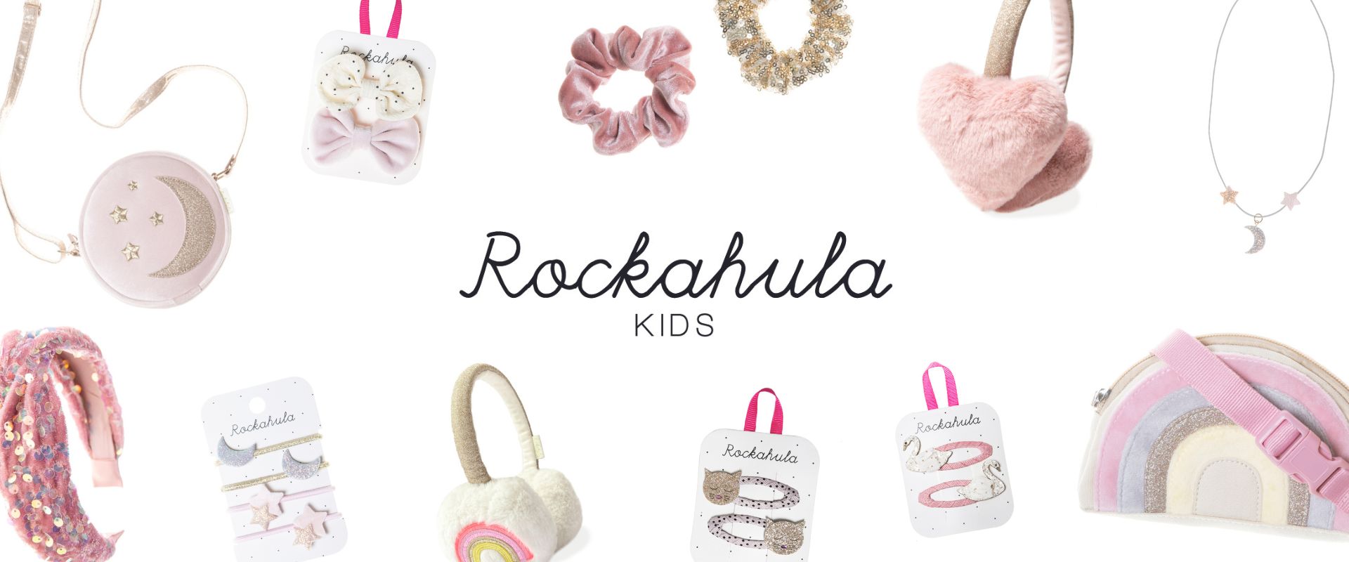Rockahula Kids modni otroški dodatki: špangice, elastike za lase, ogrlice, otroške torbice, scrunchie, sponke in obroči!